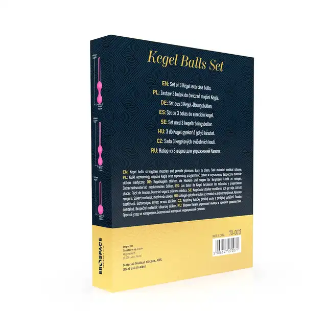 Erospace - Sweet Play Kegel Balls Set. Zestaw kulek Gejszy – skuteczny trening mięśni Kegla dla zdrowia i przyjemności