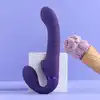 Vive - Ai Dual Vibrating &amp; Air Wave Tickler Strapless Strapon Purple. Strapless G-spot wibrator, unikalna technologia fal powietrznych
