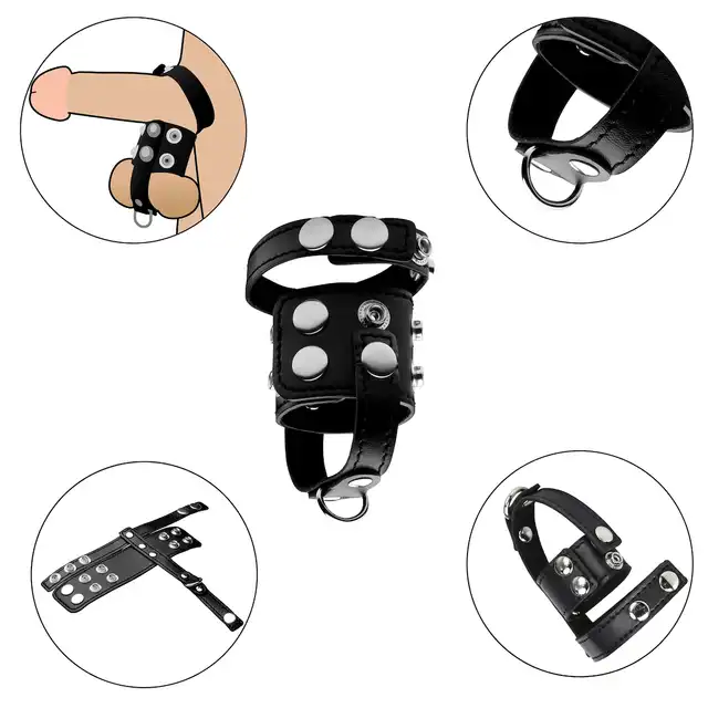 Erospace - Wild Play Cock and Balls Strap C20. Regulowana opaska zaciskowa na penisa i jądra, intensyfikuj doznania