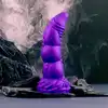 Beasty Cocks - Demon of Desire.  Dildo w stylu fantasy z przyssawką, metaliczny wygląd, elastyczny silikon i głęboka stymulacja