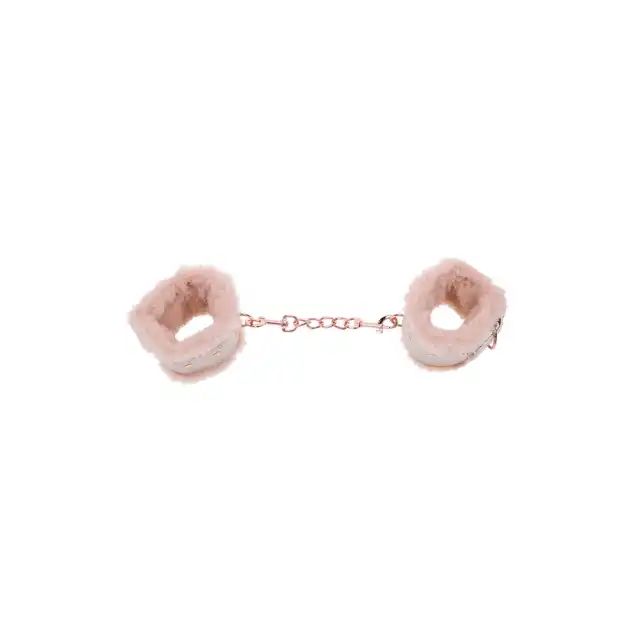 Sportsheets - Peaches'n Creme Fur Handcuffs. Delikatne kajdanki z brzoskiwniowym futerkiem dla wyjątkowych chwil