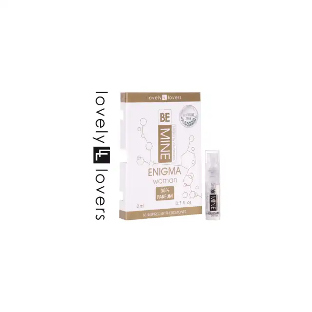 Lovely Lovers - Be MIne Enigma Parfum Woman 2ml. Intrygujące perfumy damskie z feromonami, z eleganckimi nutami kwiatów i owoców, tworząc uwodzicielską aurę pełną kobiecych wibracji