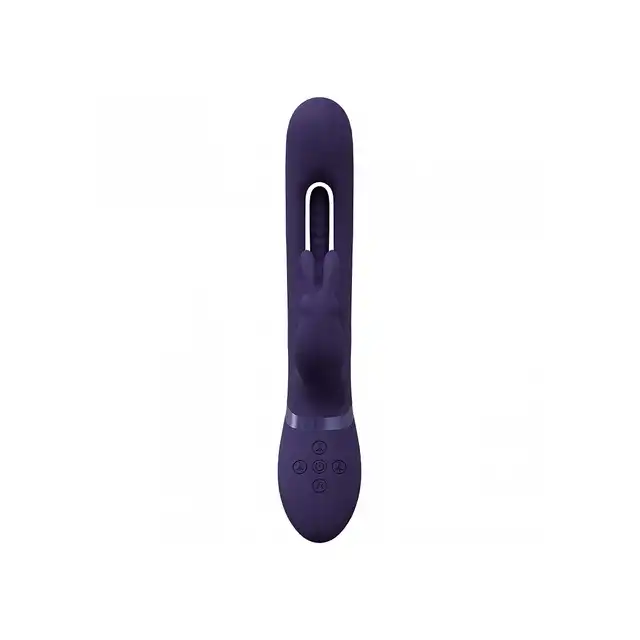 Vive Mika - Triple Motor - Vibrating Rabbit with Innovative G-Spot Flapping Stimulator - Purple