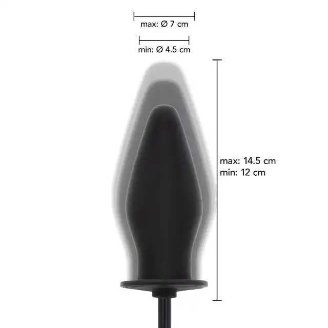 Hidden Desire - Inflatable Butt Plug Advanced. Klasyczny gładki pompowany korek analny, poszerz granice swojej możliwości