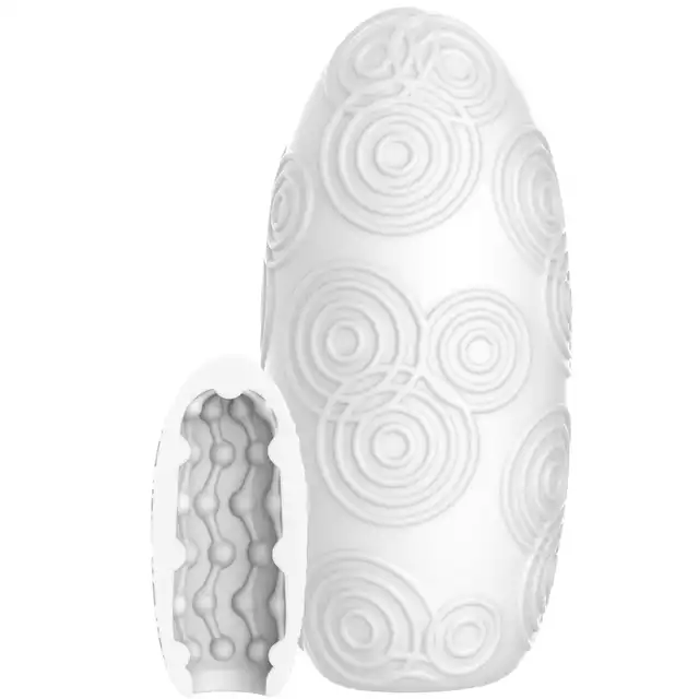 ToyJoy - Hero Medium Masturbator Rings. Ergonomiczny masturbator o teksturze stymulujących okręgów, idealnie dostosowany do Twoich pragnień