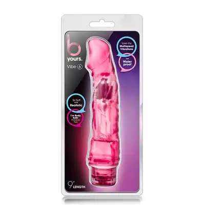 Blush - B.Yours Vibe 6inch Pink. Różowy wibrator o realistycznym designie i regulowanej wibracji