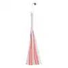 Sportsheets - Peaches `n CreaMe Stripe Flogger. Pudrowo różowy bat o skórzanym wykończeniu, figlarna przyjemność