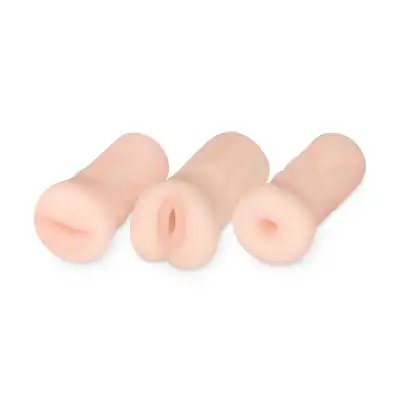 Friend With Benefits - Iris Clark Set of 3 Masturbators. Zestaw masturbatorów, usta, pochwa i anus, różnorodność dla każdego 