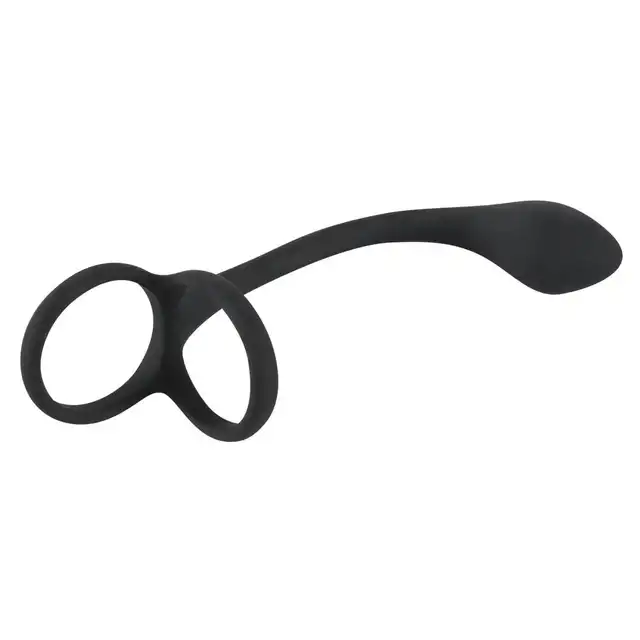 Black Velvets - Cock&amp;Ball Ring with Butt Plug - Korek analny z pierścieniami na penisa i jądra 3w1. Idealny także do stymulacji prostaty.