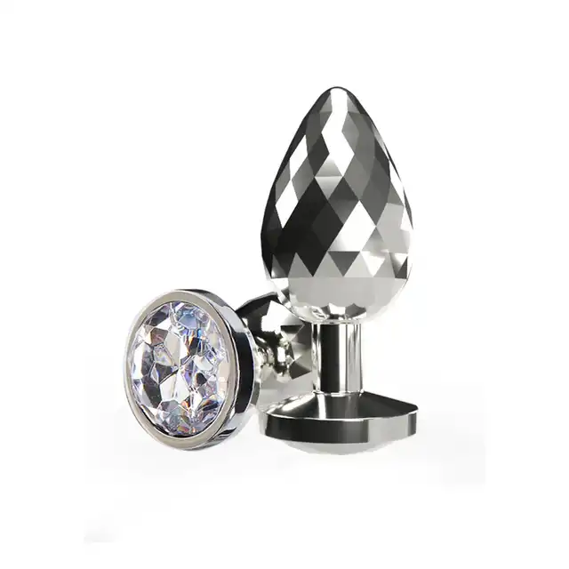 ToyJoy - Disco Diamond Plug Small. Korek analny o unikatowej teksturze, ozdobiony lśniącym kryształkiem.