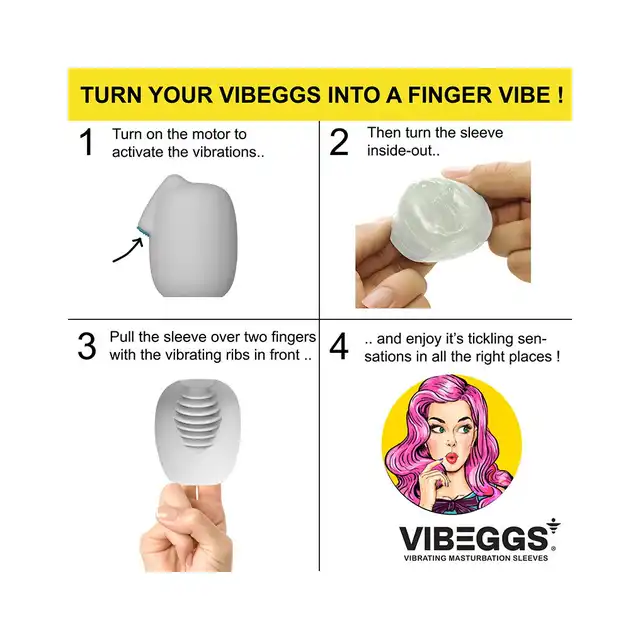 VIBEGGS - Twisty Tongues Vibrating Masturbation Sleeve. Wibrujący rękaw do masturbacji z wyjątkowymi żłobieniami w kształcie zakręconych języczów