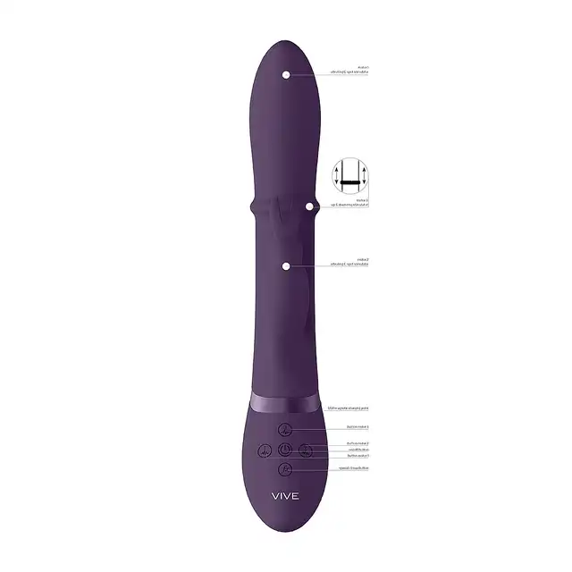 Vive - Halo Ring Rabbit Vibrator Purple. Luksusowy, zaawansowany wibrator, który łączy innowacyjność, przyjemność i wygodę w jednym produkcie