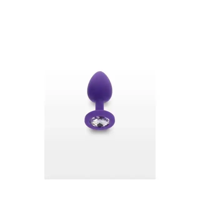 ToyJoy - Diamond Booty Jewell Small. Fioletowy korek analny, przyozdobiony kryształkiem. Nie bój się lśnić!