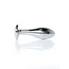 B-Series - Silver Plug Light Blue L. Ekskluzywny plug analny ze stali nierdzewnej z eleganckim diamencikiem