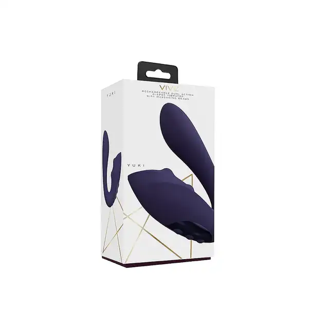 Vive Yuki - Dual Motor G-Spot Vibrator with Massaging Beads - Purple