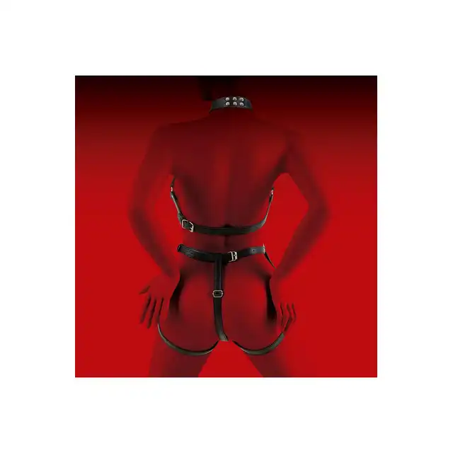 Virgite - Woman Bondage Body Harness Mod. 2 Black. Kobiecy harness z wegańskiej skóry prosto z Hiszpanii!