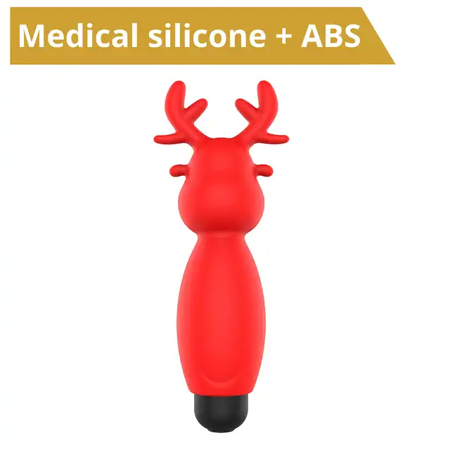 Erospace - Sweet Play Mini Rendeer Vibrator. Mini wibrator w kształcie renifera, dyskretna przyjemność zawsze pod ręką
