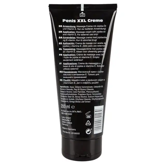 Penis XXL - Creme 200 ml. Wegański krem do powiększenia penisa XXL, naturalna pielęgnacja i zniewalający efekt