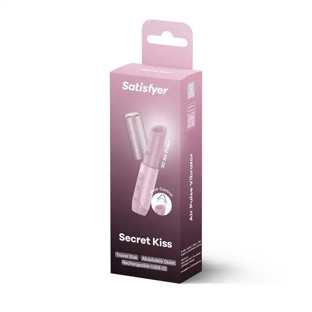 Satisfyer - Secret Kiss. Kieszonkowy masażer powietrzny z 33 trybami intensywności, stworzony do dyskretnych doznań