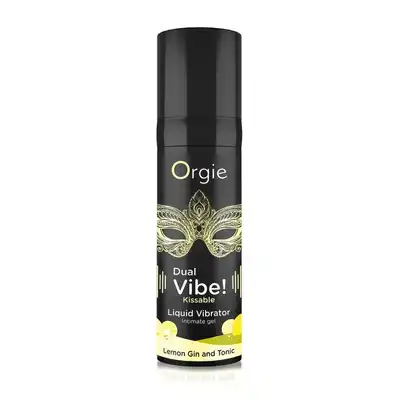 Orgie - Dual Vibe! Lemon Gin and Tonic. Intensywny wibrator w płynie o smaku cytrynowego ginu z tonikiem