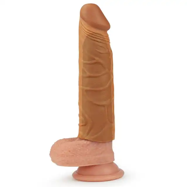LoveToy - 1 Pleasure X-tender. Realistyczne przedłużenie penisa z reagującym na temperaturę materiałem