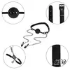 Erospace - Wild Play Mouth Gag with Nipple Clamps. Knebel z zaciskami na sutki – intensywna kontrola i podwójna rozkosz