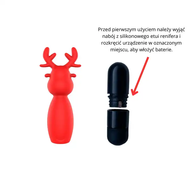 Erospace - Sweet Play Mini Rendeer Vibrator. Mini wibrator w kształcie renifera, dyskretna przyjemność zawsze pod ręką
