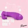 Teazers - Realistic Rabbit Vibrator Purple. Podwójny wibrator z stymulującymi żłobieniami, idealna stymulacja