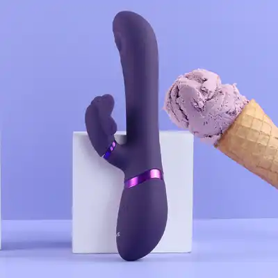 Vive - Etsu Pulse Wave G-Spot Rabbit &amp; Clitoral Stimulator Purple. Podwójny wibrator z 4 wymiennym silikonowymi końcówkami i3 sterowanymi silnikami