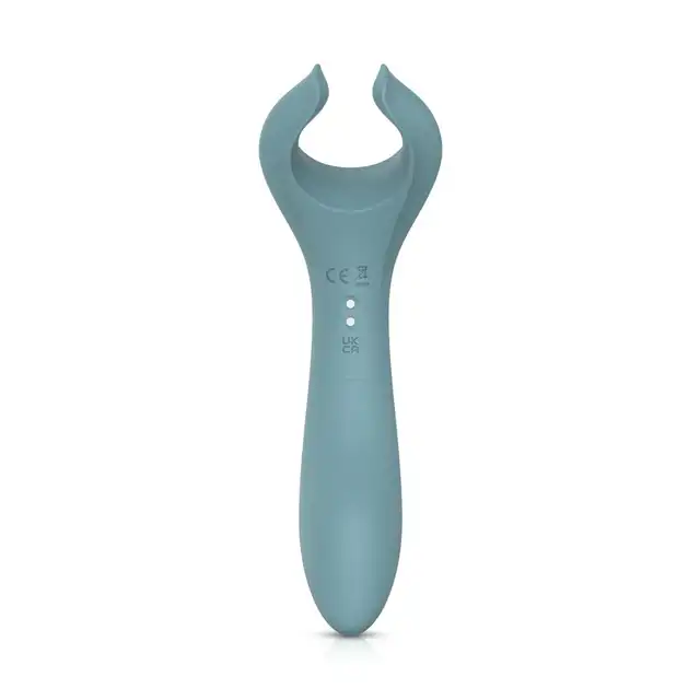 Bloom - The Peony Couple Vibrator Green. Wibrator dla par z dwustronnym użytkowaniem i technologią Swipe