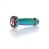 Bseries -  Jewellery Multicolour Penis Plug Clear S. Elegancki korek analny z stali nierdzewnej z pięknym diamencikiem, idealny do eksperymentowania z temperaturą i stymulacji analnej