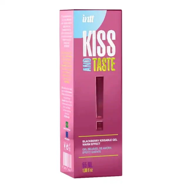 Intt - Kissable Gel with Warm Effect. Jadalny żel intymny o smaku jeżyny z rozgrzewającym efektem, idealny do seksu oralnego i gry wstępnej