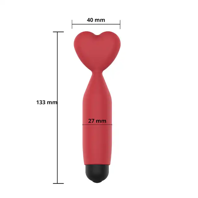 Erospace - Sweet Play Mini Heart Vibrator. Mini wibrator serduszko, urocza przyjemność w podróży