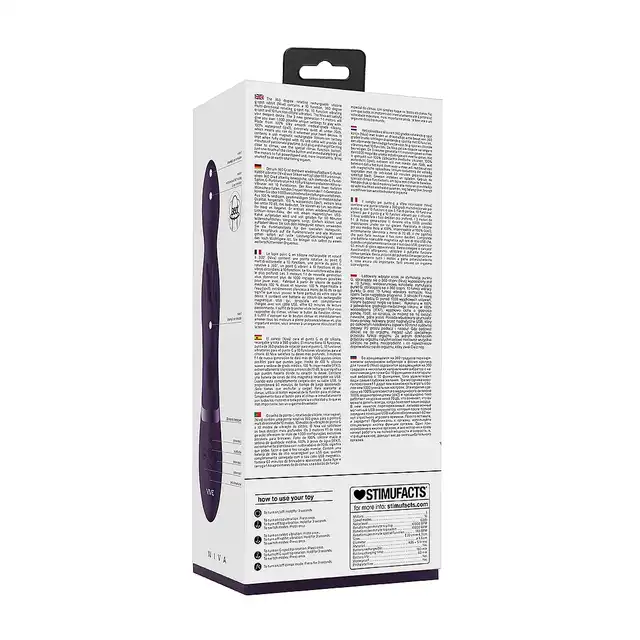 Vive - Niva Rotating Rabbit Vibrator Purple. Wyjątkowy ibrator punktu G z 10 funkcjami wibracji i obrotową główką