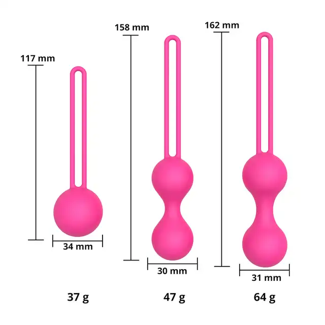 Erospace - Sweet Play Kegel Balls Set. Zestaw kulek Gejszy – skuteczny trening mięśni Kegla dla zdrowia i przyjemności