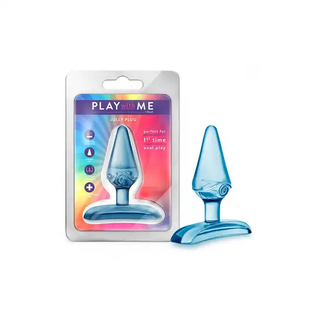 Blush - Jolly Plug Purple. Niewielki, ergonomiczny, niebieski korek analny