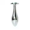 B-Series - Silver Plug Light Blue L. Ekskluzywny plug analny ze stali nierdzewnej z eleganckim diamencikiem