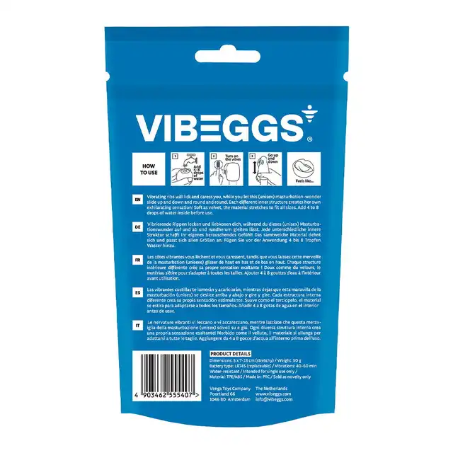 VIBEGGS - Blow Misty Vibrating Masturbation Sleeve. Wibrujący rękaw do masturbacji z miękkimi i zmysłowymi okrągłymi kształtami