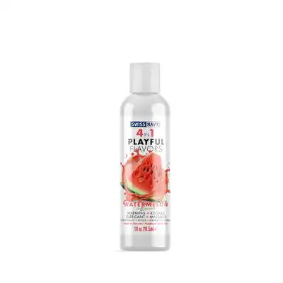 Swiss Navy - 4 in 1 Lubricant with Watermelon Flavor. Jadalny lubrykant w smaku arbuza, rozgrzewający i długotrwały
