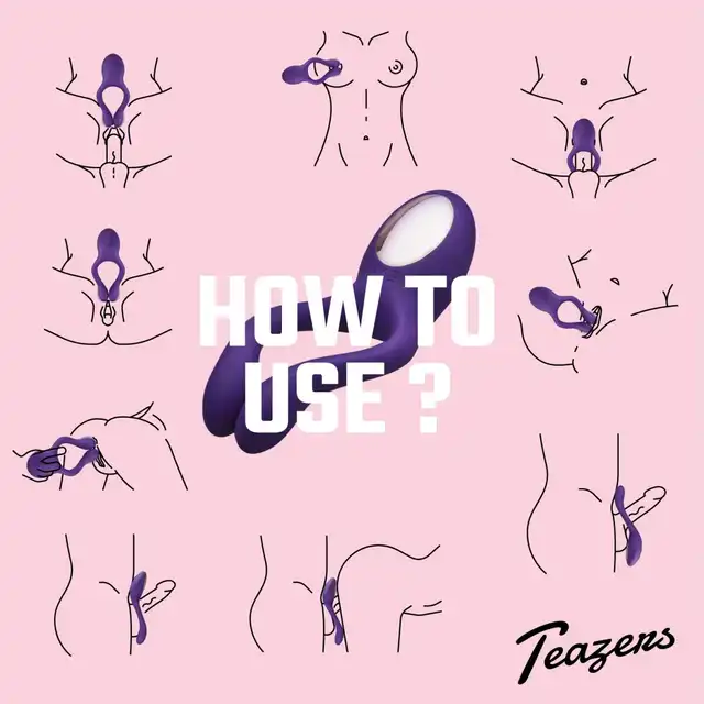 Teazers - Couples Vibrator. Wielofunkcyjny wibrator dla par, wyjątkowy kształt, idealny dla wspólnej przyjemności