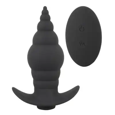 Black Velvets - RC Butt Plug. Wibrujący stożkowy korek analny z pilotem zdalnego sterowania, wyjątkowy kształt i stymulacja