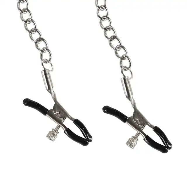 Erospace - Wild Play Mouth Gag with Nipple Clamps. Knebel z zaciskami na sutki – intensywna kontrola i podwójna rozkosz