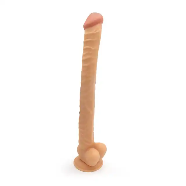 Kiotos - Mega Cox Flesh 05. Mega długie dildo o stymulującej powierzchni i mocnej przyssawce, realistyczne doznania na większą skalę