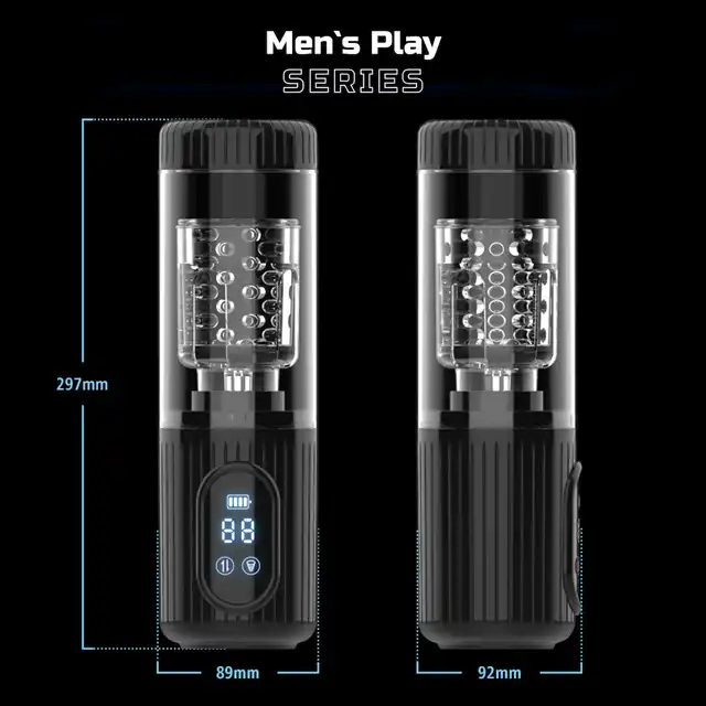Erospace - Men's Play Automatic Thrusting Masturbator. Męski masturbator automatyczny z funkcją rotacji, ssania i cyberskóry – realistyczne doznania na nowym poziomie