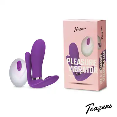 Teazers - Purple Pleaser Vibrator. Satysfakcjonujący wibrator do jednoczesnej potrójnej stymulacji, radość w Twoich rękach