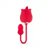 Teazers - Rose Vibrator and Clitoris Stimulator. Wielofunkcyjny wibrator do łechtaczki i jajeczko wibrujące, luksusowy wibrator duo w formie róży