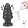 LoveToy - King Sized Vibrating Anal Cracker. Ekstra gruby, z 3 prędkościami, przyssawką i realistycznym pvc
