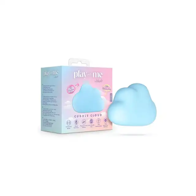 Blush - Play with me Cuddle Cloud Body Massager Blue. Uroczy stymulator łechtaczki w kształcie chmurki