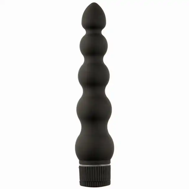 Doc Johnson – Black Magic Ribbed Vibe. Wodoodporny, czarny, analny wibrator z żebrowaną strukturą
