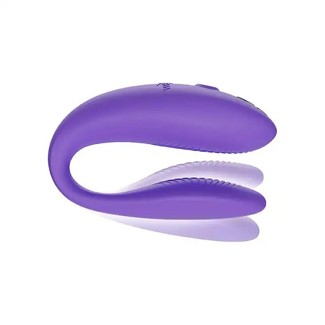 We-Vibe - Sync Go. Lekki, przenośny wibrator dla par, hands-free wibracje, idealny do podróży, w kolorze fioletowym